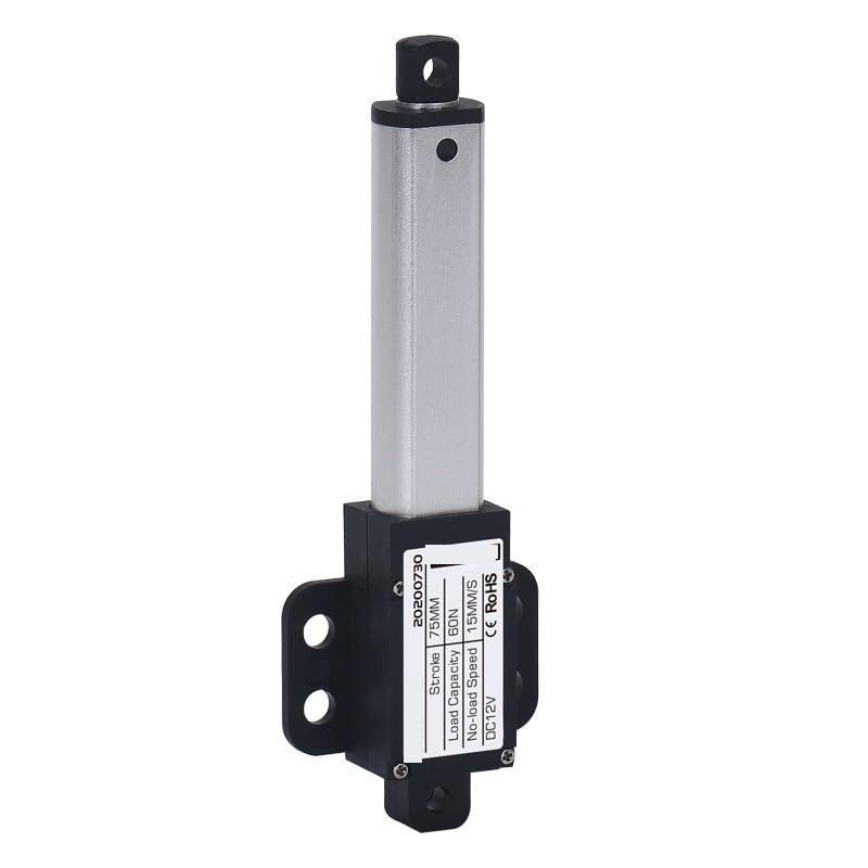 elektryczny siłownik liniowy 25 mm, DC 12 V, 10 mm, 30 mm, 50 mm, mikrosiłowniki, 10-calowy drążek teleskopowy