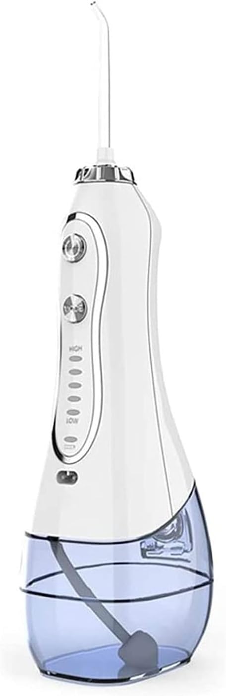 Water Flosser Cordless Dental Oral Irrigator - 300ML Portable and Rechargeable IPX7 Waterproof 5 Modes with Cleanable Tank