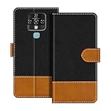 UOGNADGD �tui Portefeuille en Cuir Flip Compatible avec Tecno Camon 16 SE Housse de T�l�phone avec Porte-Cartes, Blocage RFID, Fermeture Magn�tique & Pied (Noir)