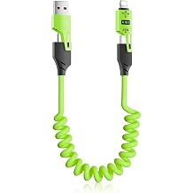 NOHON Multi Charging Cable 3-in-1 Fast Charging Cable [1.2 M] Multi USB Cable 4 in 1 with USB A/USB C to 65 W Type C+ 27 W PD Nylon Multiple Ports Cable Compatible with iPhone 17/16/15 Samsung S26/S25