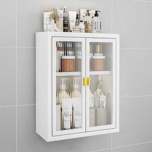 Slish Black Wall-Mounted Bathroom Cabinet - Over Toilet Storage Organizer with 5 Shelves, Space-Saving Solution for Bathroom & Laundry Room Efficiency, Modern Design for Small Spaces