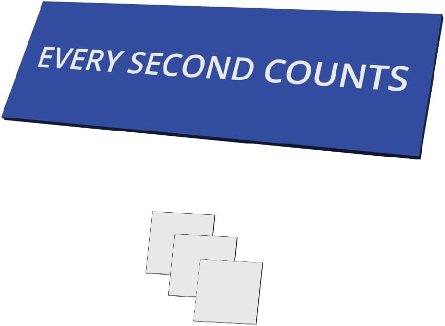 Every Second Counts Wall Sign With Adhesive Kitchen Decor 9.25" x 3" Home