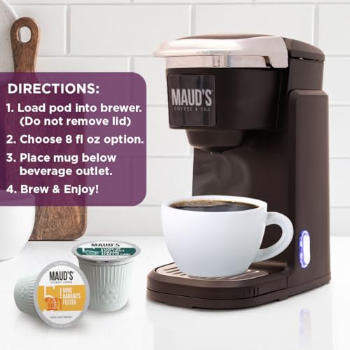 Image of Maud's Flavored Coffee Pods Variety Pack, 24ct, 6 Assorted Flavors | Medium Roast Flavored Coffee in Single Serve Pods - 100% Arabica Coffee, Compatible with Keurig Coffee Makers