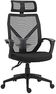 Vinsetto High Back Home Mesh Office Chair Swivel Reclining w/Lumbar Support Height Adjustable Free Moving Suitable For Working Relaxing Black