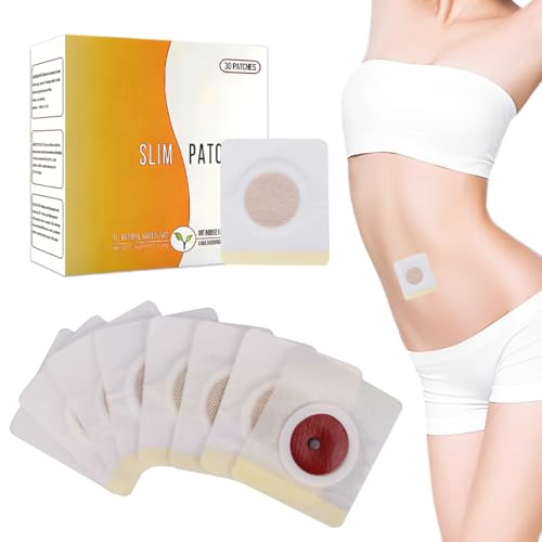 LAKJUOZ 30 Piezas Parches Adelgazantes, Slim Patch, Parches Quemadores De Grasa Para Abdomen Y Cintura, Desintoxicación Natural Con Hierbas, Reducción De Peso Rápida Y Segura, Parche De Ombligo