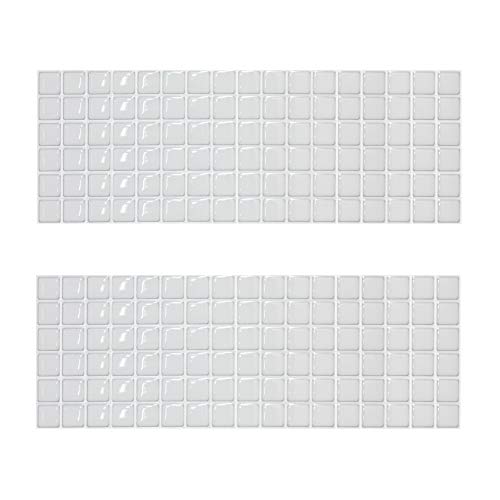 Beaustile Mosaic 3D Wall Sticker Home Decor S White Fire Retardant Backsplash Wallpaper Bathroom Kitchen DIY Design