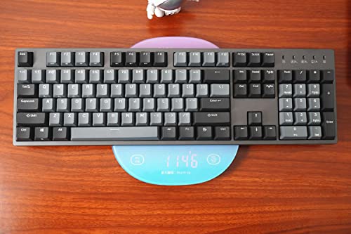 RYL Wired Computer Keyboard, Plug Play USB, Low Profile Chiclet Keys, Large Number Pad, Caps Indicators, Foldable Stands, Spill-Resistant, Anti-Wear Letters for Windows Mac PC Laptop, Full Size