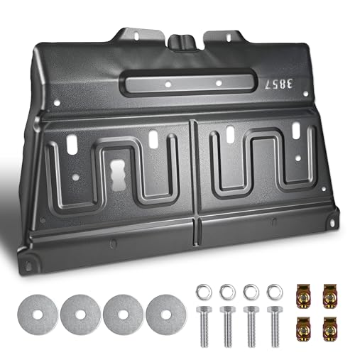 Engine Splash Shield Skid Plate Compatible with 2015-2024 Ford F150 Gas Models Upgraded 1.3mm Manganese Steel Underbody Lower Cover Replaces ML3Z-7222-D JL3Z-7222-C Not Fit Raptor or 3.0L Diesel