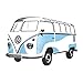 Volkswagen VW Bulli T1 Samba Bus Blau Wandtattoo Wandbild Bild 180cm x 120cm Auto 1H0087799