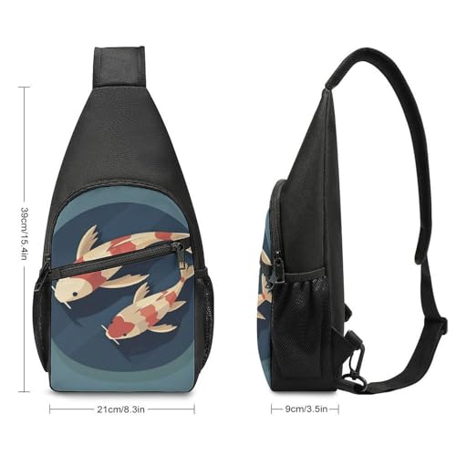 Bolso bandolera deportivo casual para pecho 15.4x8.3x3.5 in miniatura 2