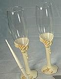 D'Lusso Designs Beach Theme Toasting Flutes Set