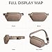 Kattee Fanny Packs for Women, Leather Crossbody Bags for Women Trendy, Small Belt Bag,Fashion Waist Packs with RFID Blocking, Khaki