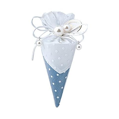 CONE LACE/TAFFETA BLUE 10CM PEARL Cover