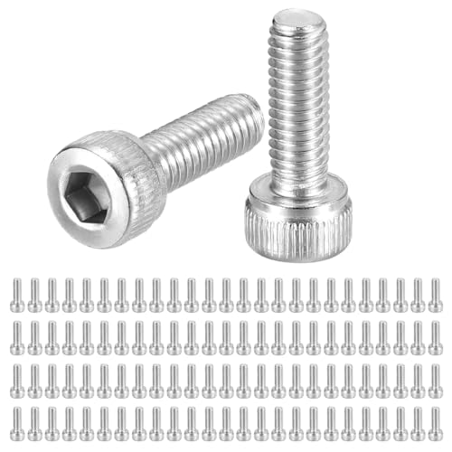 JYNVO Lot de 100 vis à tête cylindrique M3 x 10 à six pans creux, filetage complet en acier inoxydable, pour appareils électroménagers et machines industrielles.