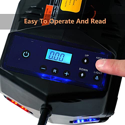 Feanisifei Touchscreen Control Electric Car Jack 5 Ton 12V Electric Jack With Built-In Inflatable Pump Electric Hydraulic Jack For Suv Car Tire Change-Black #TOP1