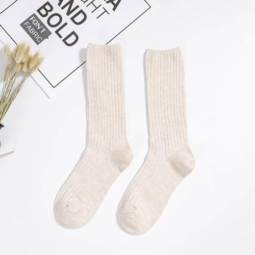 Image of Women Crew Dress Socks Cotton Solid Color Slouch Sock for Dressy Shoes 5 Pack