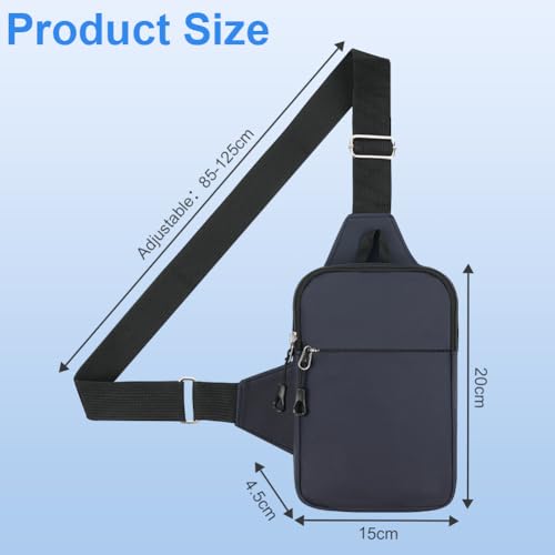 HOTUT Sling Chest Crossbody Bag,Wasserdicht Schultertasche für Herren und Damen,Klein Umhängetasche Leichte Sling Bag für Radfahren, Wandern und Kurztrips (Blau)