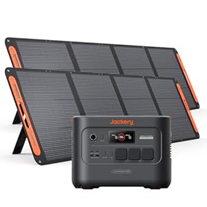 Jackery E3000 V2 3072Wh Powerstation mit 2×200W Solarpanel, 3600W Dauerleistung, 7200W Spitze, LiFePO4 Akku, 2x USB-C PD100W, Notstromgenerator für Zuhause, Camping & Wohnmobil