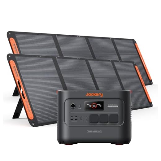 Jackery E3000 V2 3072Wh Powerstation mit 2×200W Solarpanel, 3600W Dauerleistung, 7200W Spitze, LiFePO4 Akku, 2x USB-C PD100W, Notstromgenerator für Zuhause, Camping & Wohnmobil