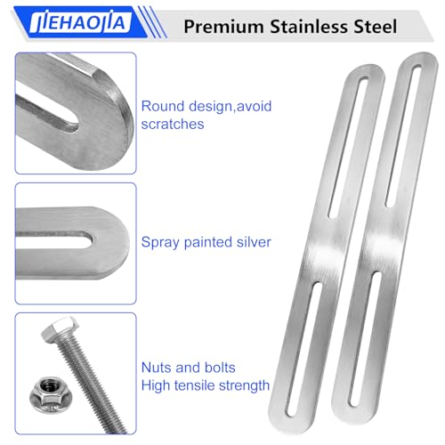 Mounting Set for Fence Mailbox 2 Pieces Mailbox Mounting Bracket with M5 Bolts and M5 Nuts, 215x 24 mm - Image 3