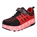 Feidaeu Kinder zweirädrige leuchtende leuchtende Turnschuhe dreifarbige LED-Rollschuhe Led-Schuhe Jungen und Mädchen USB-Ladeschuhe
