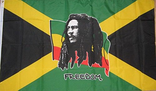 SHATCHI Banderas nacionales de 5 x 3 pies, decoración para rugby, críquet, fútbol, deportes, copa del mundo 2023, cubierta de mesa, poliéster, Bob Marley