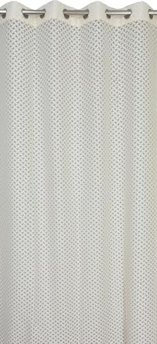 Image of Sheer Net Curtains for Window Door 7 Feet Long Set of 3 Pcs for Living Room Pooja Room Semi Transparent Curtains, 4 Feet X 7 Feet, Pack of 2 Pcs, White Color