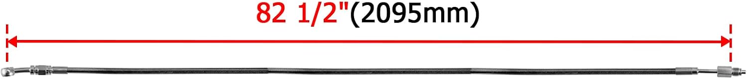 Mofun Lengthened 8" Stainless Steel Hydraulic Clutch Line for 16-18" Handlebar Compatible with Harley CVO Touring Road King Ultra Classic Electra Glide Road Street Glide 2001-2012, Black