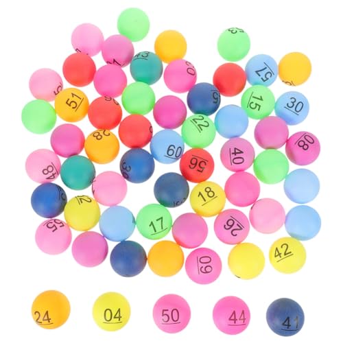 balacoo Mini Raffle Balls 80pcs Small Numbered Balls for Bingo and Game Activities