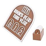 [Design elegante e minimalista] Il cartello da banco per la lettura di libri presenta un design minimalista del testo che lo rende un elemento decorativo elegante per il tuo angolo di lettura, ufficio o classe. la sua elegante finitura in plastica marrone si abbina a qualsiasi spazio mettendo in mostra il tuo gusto di lettura.