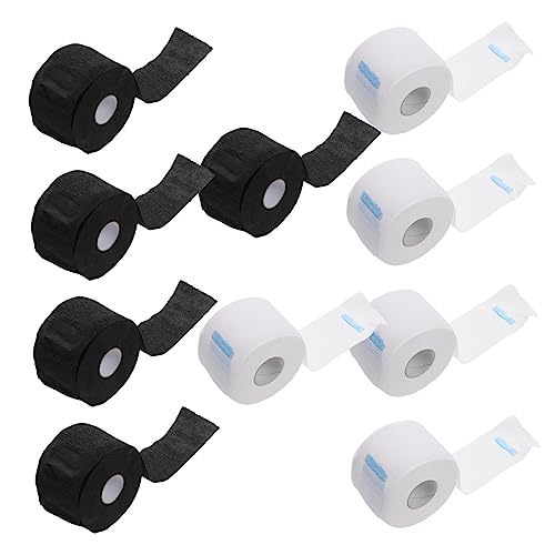 FOMIYES 10 Rolls Barber Papers Neck Strips Hairdressing Disposable Neck Papers Assorted Colors