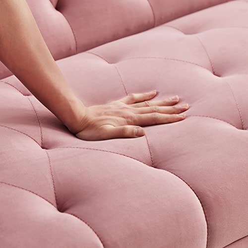 Anwick 5130 Pink Velvet Sofa Bed thumb #7