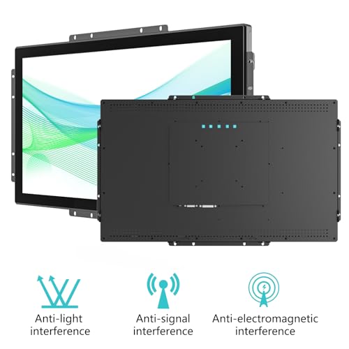 Image of 21.5 Inch 10 Points Industrial Capacitive Touch Monitor, IP65 Waterproof 1920x1080 @ 60Hz TFT LCD IK08 Open Frame Design Touch Screen Suitable for kiosks