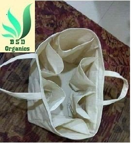 BSD OrganicsEco Lite Cotton Bag with Pockets for Purchase of Vegetables, Fruits, Grocery and More -1 Number