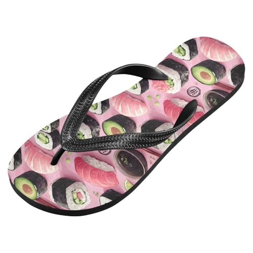 Flip Flop Sandals Anime Sushi Print for Women Men Beach Outdoor XS2