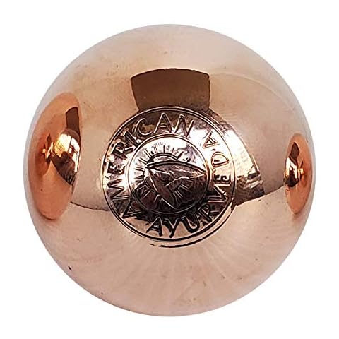 American Ayurveda Copper Ball. Copper Metal Ball, Bring Integrity and Clear Thinking with Natural Energy and Meditation Crytal Sphare, Get Mental Agility Grounding Movement Therapy - 1.5 inches Cover