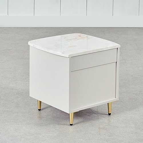 Image of Home Centre | Vegas | Engineered Wood | Bed Side Tables | Grey | 1 Year Warranty