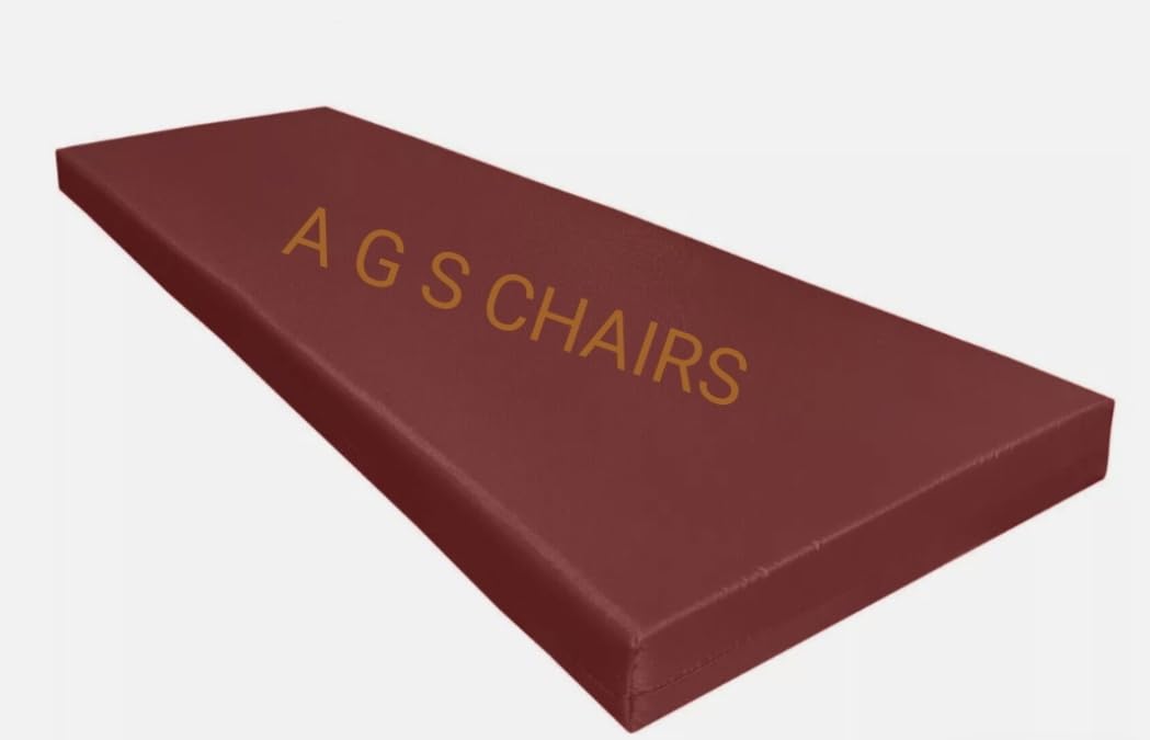 AGS Chairs Wooden Furniture Bench Sofa Cushion Mat, Premium Seat Pad with Zipper Attractive Colour Brown 4 inch Thickness Size 60 x 24 x 4 inches-image-35