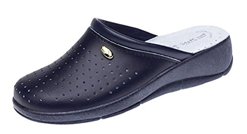 Price comparison product image San Malo L128 Dek Leather Clog Mules Navy 6 UK