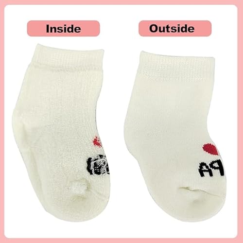 Baby socken Geschenk, Mama&Papa Baumwollsocken Neugeborene Dünn Socken 0-6 Monate Baby Mädchen Jungen Home Socken Geschenk für Baby