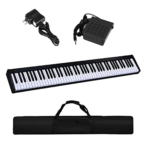 GOPLUS Clavier Électronique de 88 touches/128 timbres/128 rythmes/bluetooth, Piano Numérique Transportable avec Pédales… - Les Beatles, Paul McCartney, John Lennon, RIngo Starr, George Harrison GOPLUS Clavier Électronique de 88 touches/128 timbres/128 rythmes/bluetooth, Piano Numérique Transportable avec Pédales…