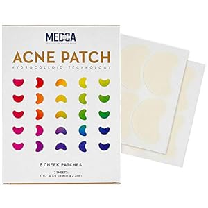 Acne Care Pimple Patch Absorbing Cover – Cheek Size Acne Spot Treatment Hydrocolloid Bandage Face & Skin Spot Patch…