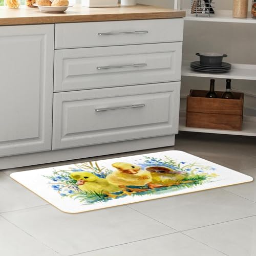 Tapete de cocina para suelos resbaladizos alfombra absorbente de patitos 2 piezas 7