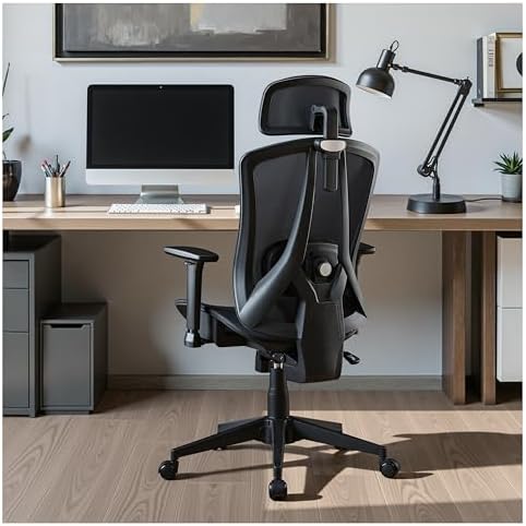 Sedia Ufficio Ergonomica con Supporto Lombare 3D e Braccioli 3D R...