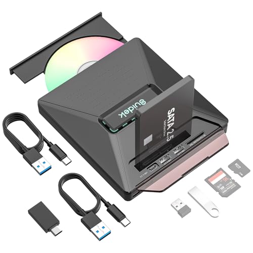 SUIDEK CD DVD Drive External, Portable CD DVD Driver +/-RW Burner with 2.5