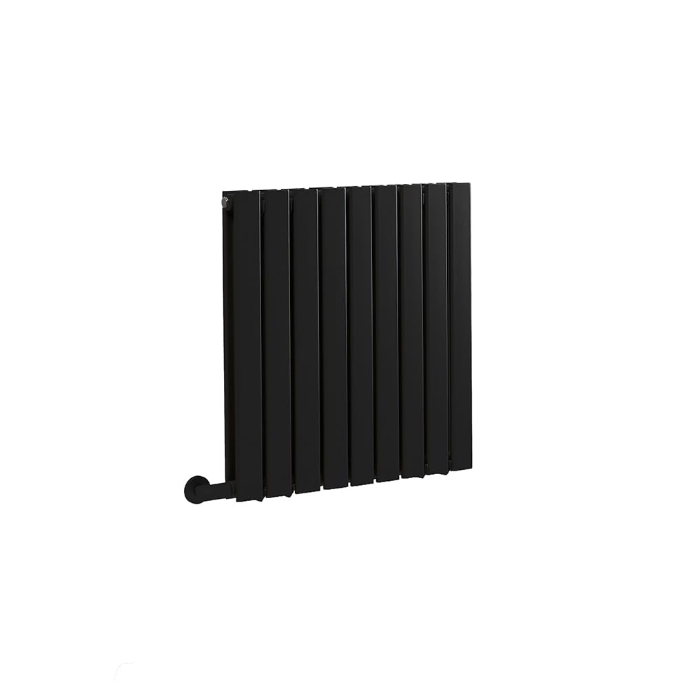 Milano Black 800W Double Flat Panel Electric Radiator Cable Cover 635X630mm