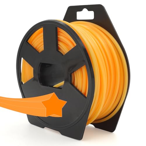 Zeqeey Heavy Duty Star Shape Grass Strimmer Cord, 3.0mm 0.12inch x 32m 105ft, Replacement Universal Weeder String Nylon Trimmer Line Rope