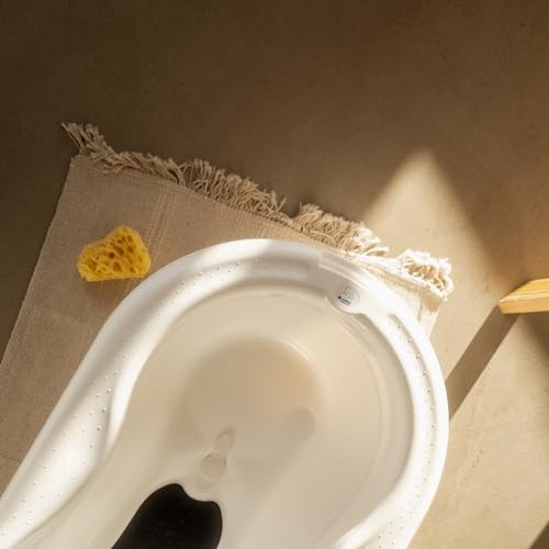 Rotho Babydesign TOP Badewanne - recycelt - Badewanne - Babybadewanne - Kinderbadewanne - Duschbadewanne - weiss