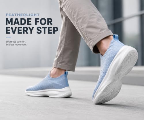 Image of Kraasa Trial Running Shoes with Lightweight Memory Insole | Breathable, Anti-Skid Knit Sneaker, Walking & Gym Shoes