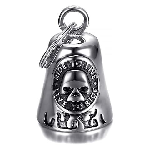 BOBIJOO JEWELRY - Lucky Bell Protective Steel Motorcycle Chome Biker Triker Ride to Live Cover